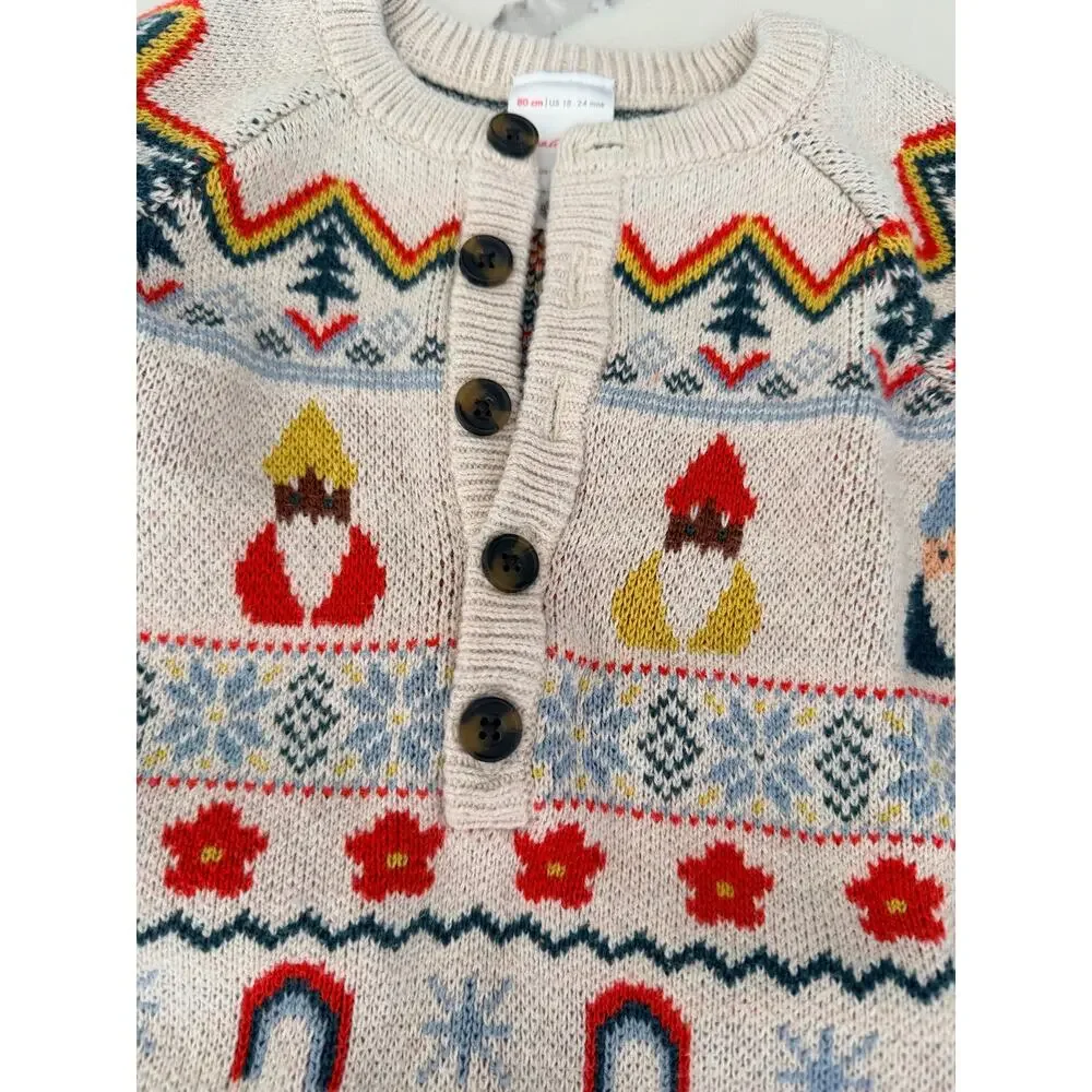 Hanna Andersson Baby Rainbow Gnomes Holiday Romper